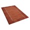 Edge Collections - 5'7'' x 7'10'' - Orange - Contemporary Hand Knotted Area Rug - 1 Piece
